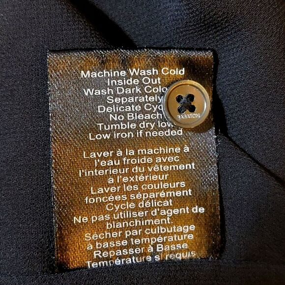 Aritzia Babaton Women's Sleeveless Shift Crew Neck Button Black Dress Size M - Picture 10 of 10